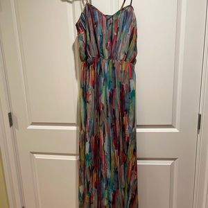 Jack vertical watercolor maxi dress.